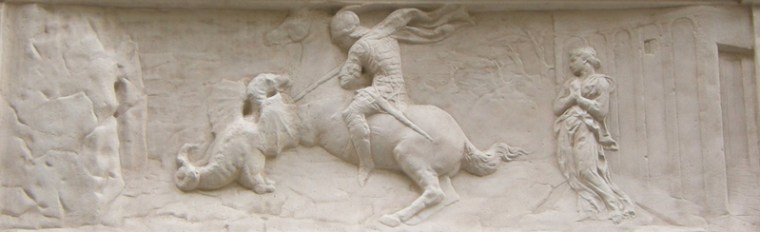 Donatello, San Giorgio e il drago o San Giorgio libera la principessa (1416-1417)